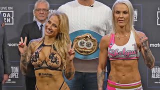 Ebanie Bridges vs Shannon O'Connell • FULL WEIGH-IN & FINAL FACE OFF | Eddie Hearn & DAZN