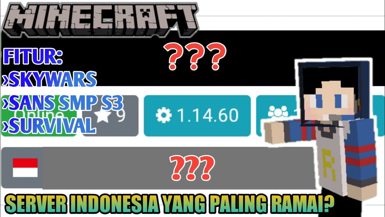 SERVER MCPE PALING RAMAI PUNYA FITUR SANS SMP S3 JUGA