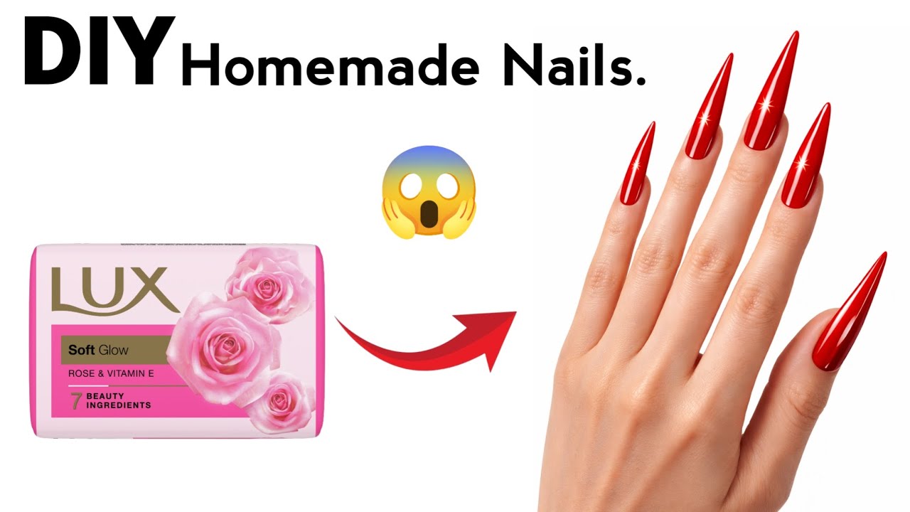 HOW TO MAKE HOMEMADE NAILS DIY | Homemade Nails | Fake Nails Kaise Banaen