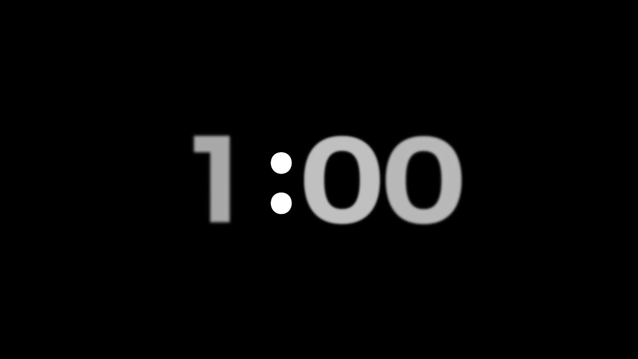 1 Minute Countdown Timer (Tick Tock Sound) YouTube