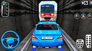 Blue ✨ Mercedes G63 vs Subway Train 🚆| I Took My Car Onto the Railway Track! 😳 💥 | 3D Driving Class screenshot 1