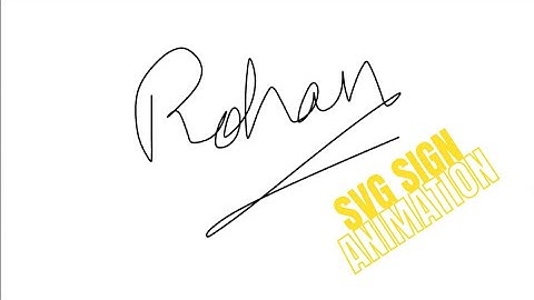 Create an animated signature using Html Css and Js