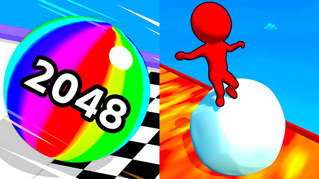 Ball Run 2048 vs Snow Race 🐻❄️ Max Level Gameplay Walkthrough Android iOS C7M6