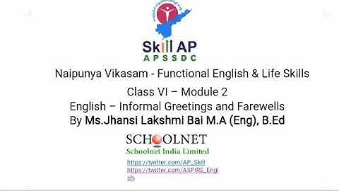 Informal Greetings and Farewell - Functional English - Class VI - Module 02