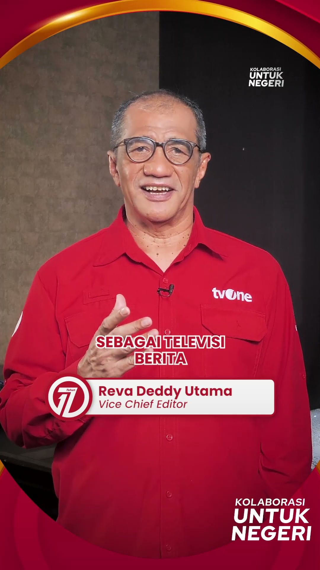 Ucapan HUT ke-17 tvOne dari Vice Chief Editor, Reva Deddy Utama