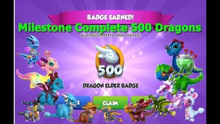 Milestone Complete 500 Dragons-Dragon Mania Legends Blue Bliss Event Dml