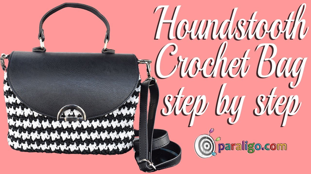 Houndstooth crochet bag