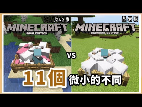 Minecraft | 超簡短比對11個Java版與基岩版之間「不容易察覺的不同」！ 這些差異你都看過嗎？