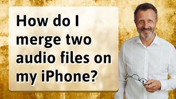 How do I merge two audio files on my iPhone?
