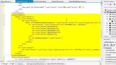 ASP.NET 4.5 Expert Skills Lesson 7-10: Create a ListView control