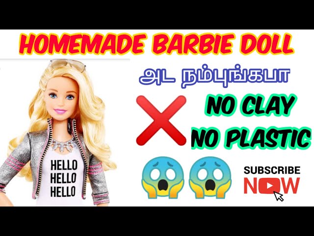 homemade barbie doll/how to make barbie at home/diy barbie@yukshikartsandcrafts  