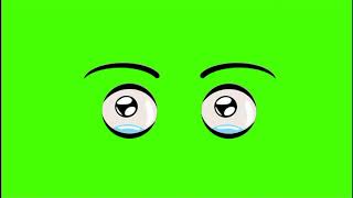 Animasi mata menangis green screen, efek green screen