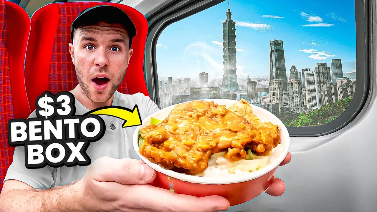 $3 Bento Box on Taiwan's Fastest Train 🇹🇼 - YouTube