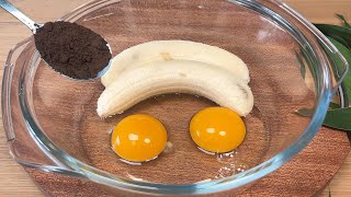 No sugar, No oil! Already failed 4 times, but it's actually easy and tasty—just bananas and eggs