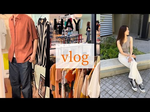 【vlog】 大阪 心斎橋・長堀橋で古着探し🌿 | 中之島カフェ巡り☕️