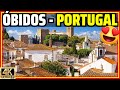 4k bidos portugal une ville mdivale  lintrieur des murs dun chteau au nord de lisbonne