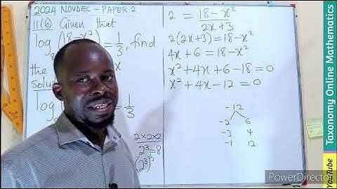 Core Mathematics Paper 2 | Question 11(b) on Logarithmic equations - WASSCE 2024 NOV-DEC