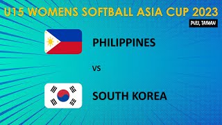 Philippines vs South Korea | U15 Women's Softball Asia Cup 2023 | June\/13\/2023
