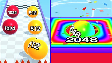 👁️ BallRun 2048 || All Levels 63 to 65 , Gameplay Android ios