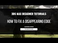 Basic 3ds Max tutorial - How to fix a disappearing edge. The edges of a plane are not showing.