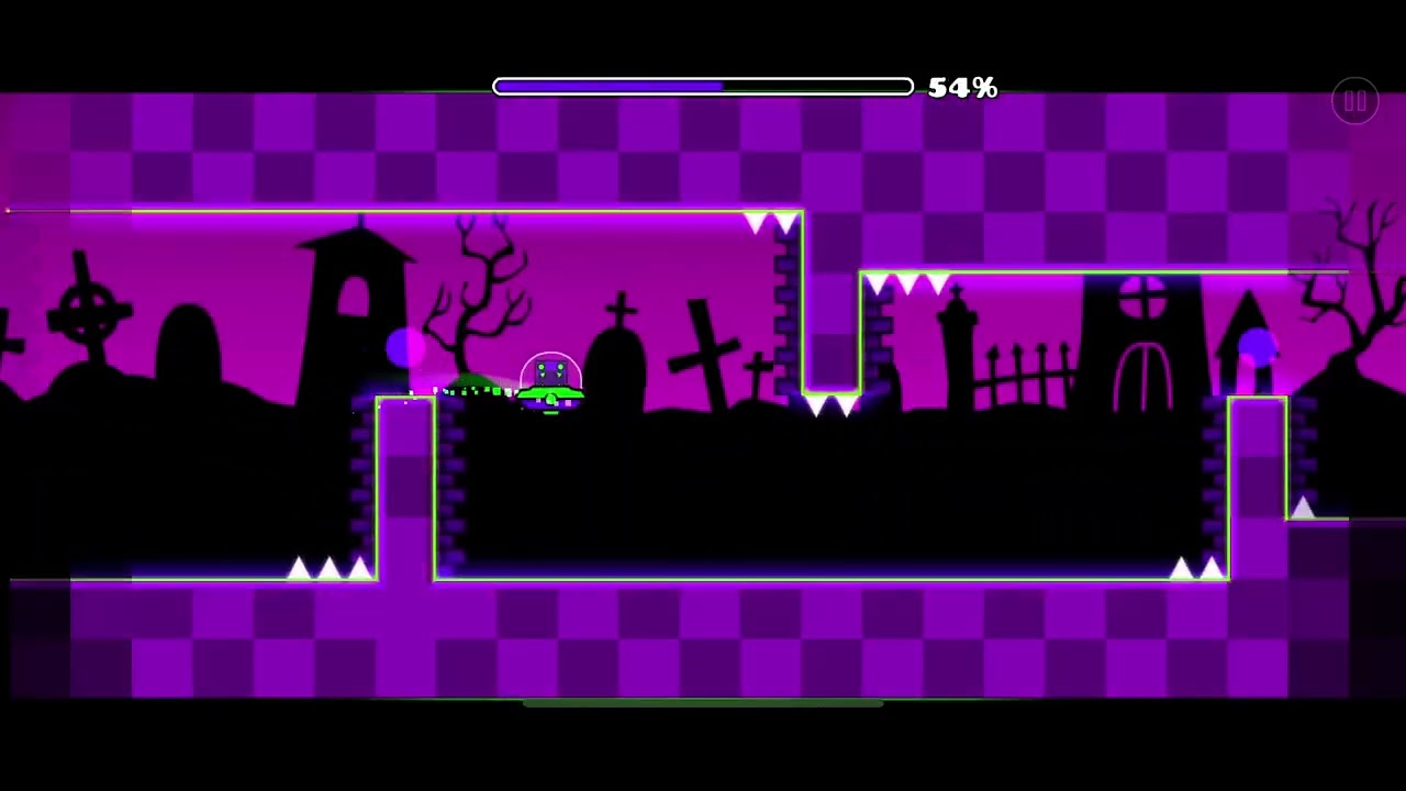 beating a geometry dash level 1st try - YouTube