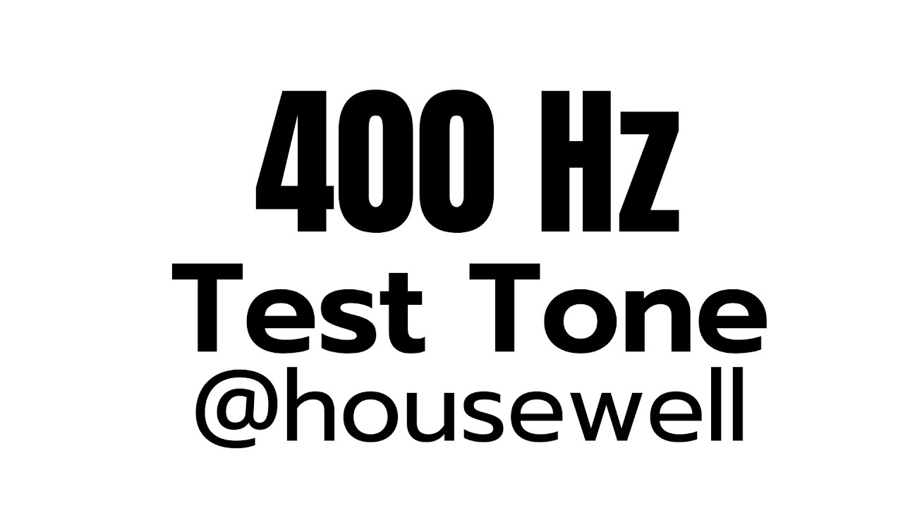 400 Hz sine wave Test Tone - YouTube