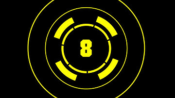 10 sec Countdown Timer ( v 447 ) circle clock with sound effects and voice HD 4k