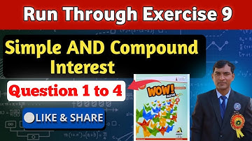 run through exercise 9 class 8th wow maths