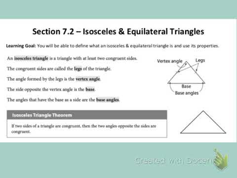 Geometry A Module 7:2 "Isosceles & Equilateral Triangles" - YouTube