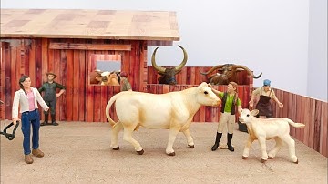 How to make Wooden Cattle Farm Miniature Diorama | DIY Modern Cow Farm Miniature Diorama