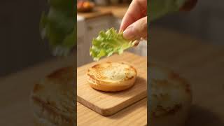 Miniature Crispy Chicken Burger 🍔🔥 Tiny Cooking ASMR #Shorts