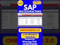 SAP SuccessFactors Onboarding 2 0 Training Online Class 72 28th May 2026 #sapsuccessfactorstraining