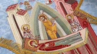 Chalice Covers & Veil with Dormition of the Theotokos embroidery
