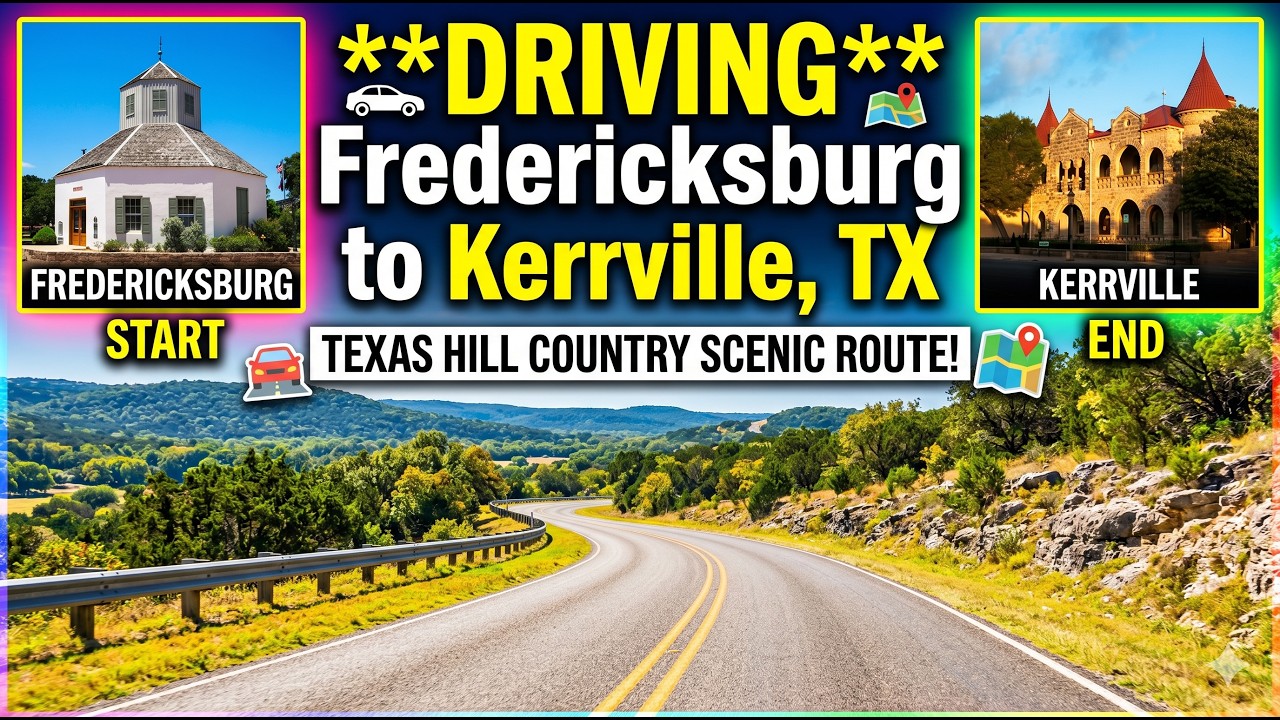 Driving from Fredericksburg to Kerrville, Texas YouTube