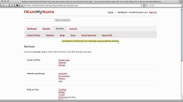Easy domain setup video for a Posterous blog with iWantMyName