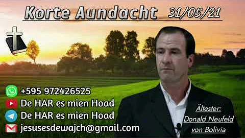Donald Neufeld - Korte Aundacht 31/05/21