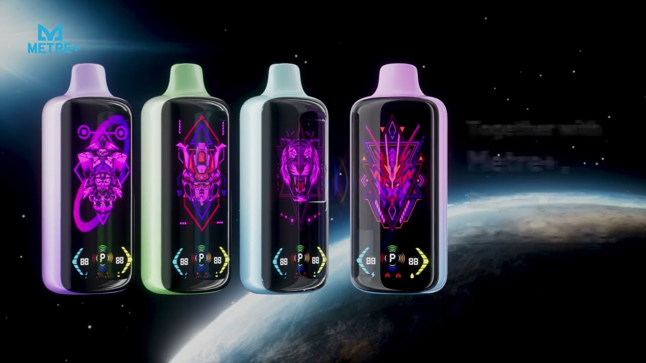 Cyber Light Pattern Digital Screen Disposable Vape | Metre Magna Cyber
