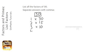 Factors and Primes: List Factors (Grade 2) - OnMaths GCSE Maths Revision