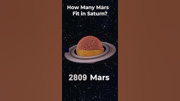 How many Mars can you fit inside Saturn? #planet #solersystem  #sizecomparison