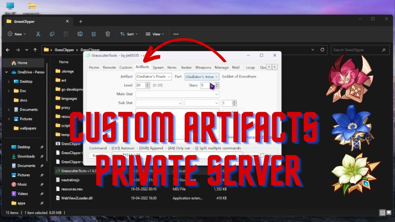 How To Build Custom Artifacts In Genshin Private Server Genshin Artifacts Command List Tool