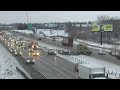 Jackknifed semi on I-94 in Rogers