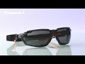 ProtectX Expedition Strap-On Multi-Config. Safety Glasses with Smoke Lenses Black Frame X-RS65329-G