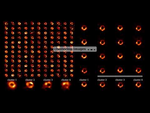 Clustering and averaging the images of Sagittarius A* and M87*