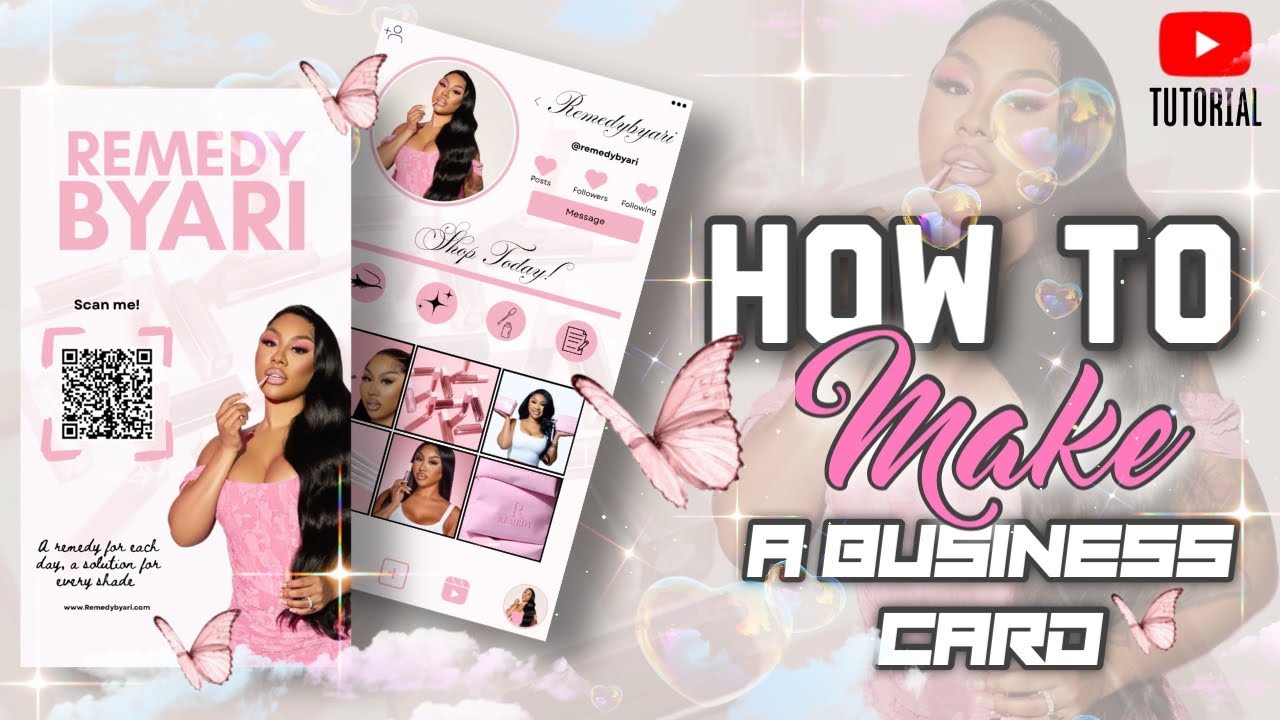 How to Make a PRO (Instagram) Business Card for FREE! Easy tutorial using only 2 apps 💗📲🔥