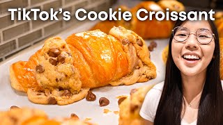 TikTok's Cookie Croissant 🥐 (2-Ingredient VIRAL French Bakery HACK)