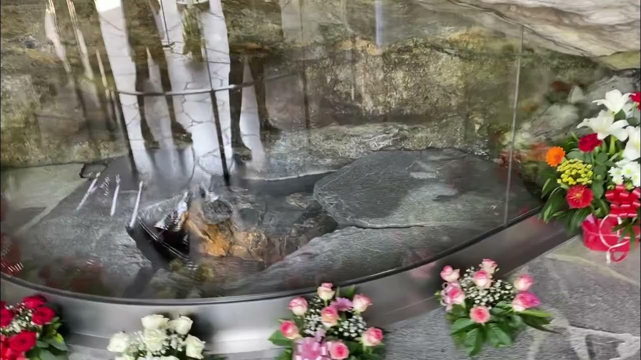 August 8, 2022 - Lourdes grotto - flow of water where Mary appeared to
