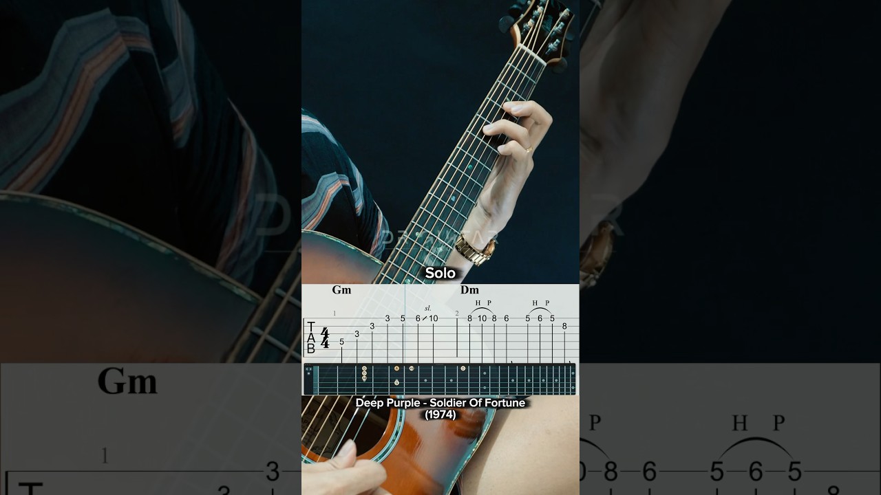 Soldier of Fortune — this time I present complete with rhythm and solo in tab & video form