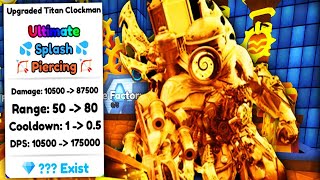 OMG 😱YES! FINALLY ULTIMATE UPGRADED TITAN CLOCKMAN Toilet Tower Defense Roblox Funny Momments