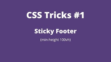 CSS Tricks #1 - Sticky Footer (min-height 100vh) #Shorts