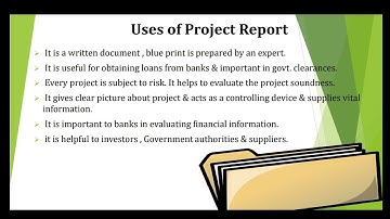 Uses and content of project report Part 2 #commerce